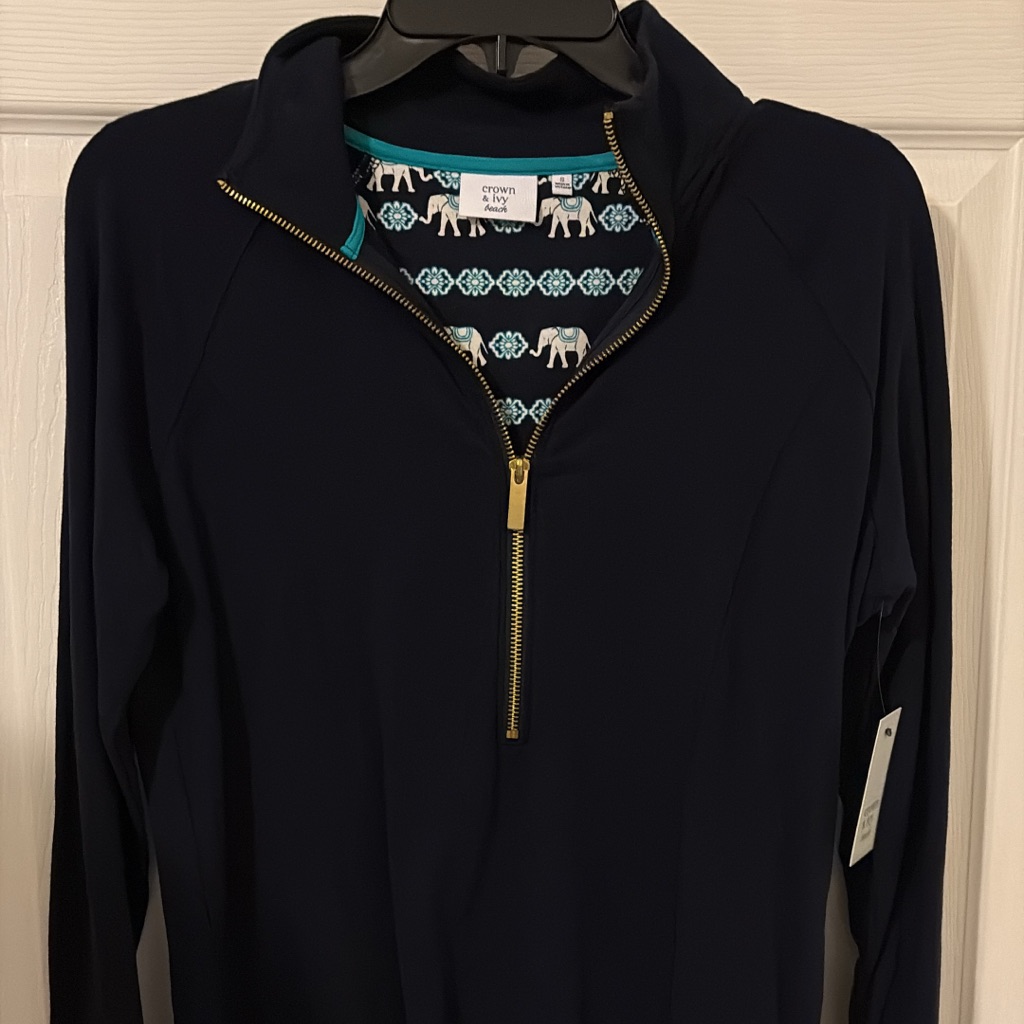 Crown  Ivy Navy Blue ZipUp